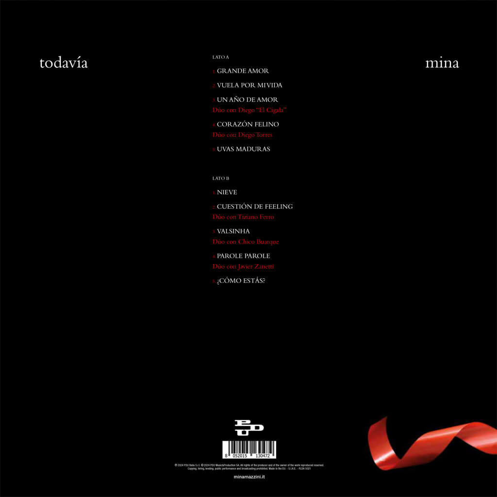 Mina Todavía LP vinile spagnolo 2007