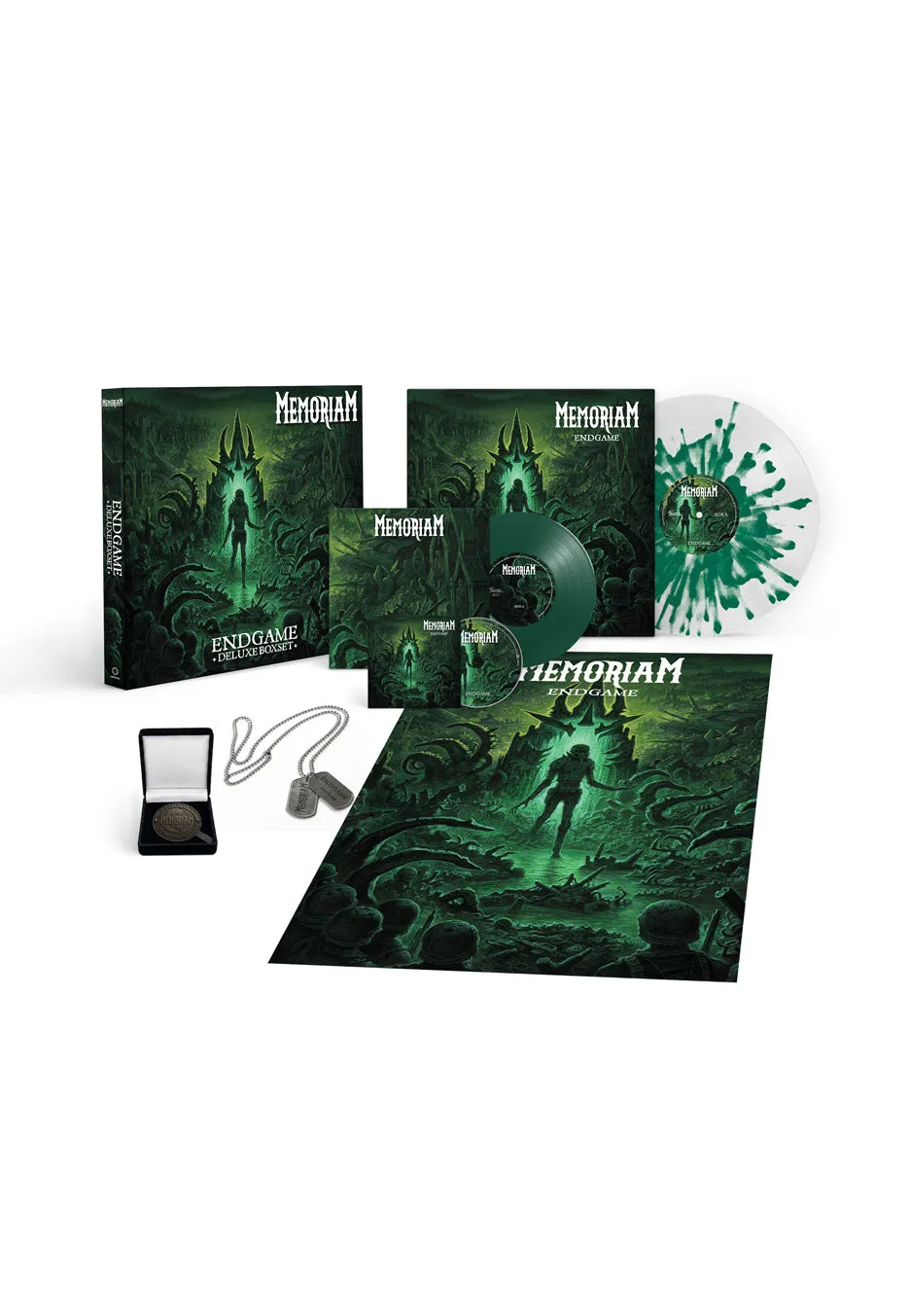 Memoriam Endgame Boxset Vinile splatter verde CD