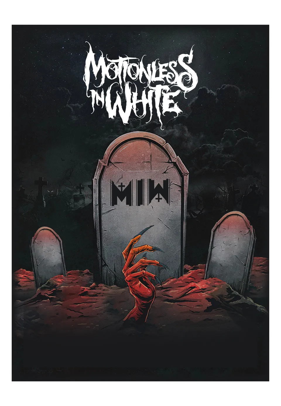 Motionless In White Gravestones poster nero parete