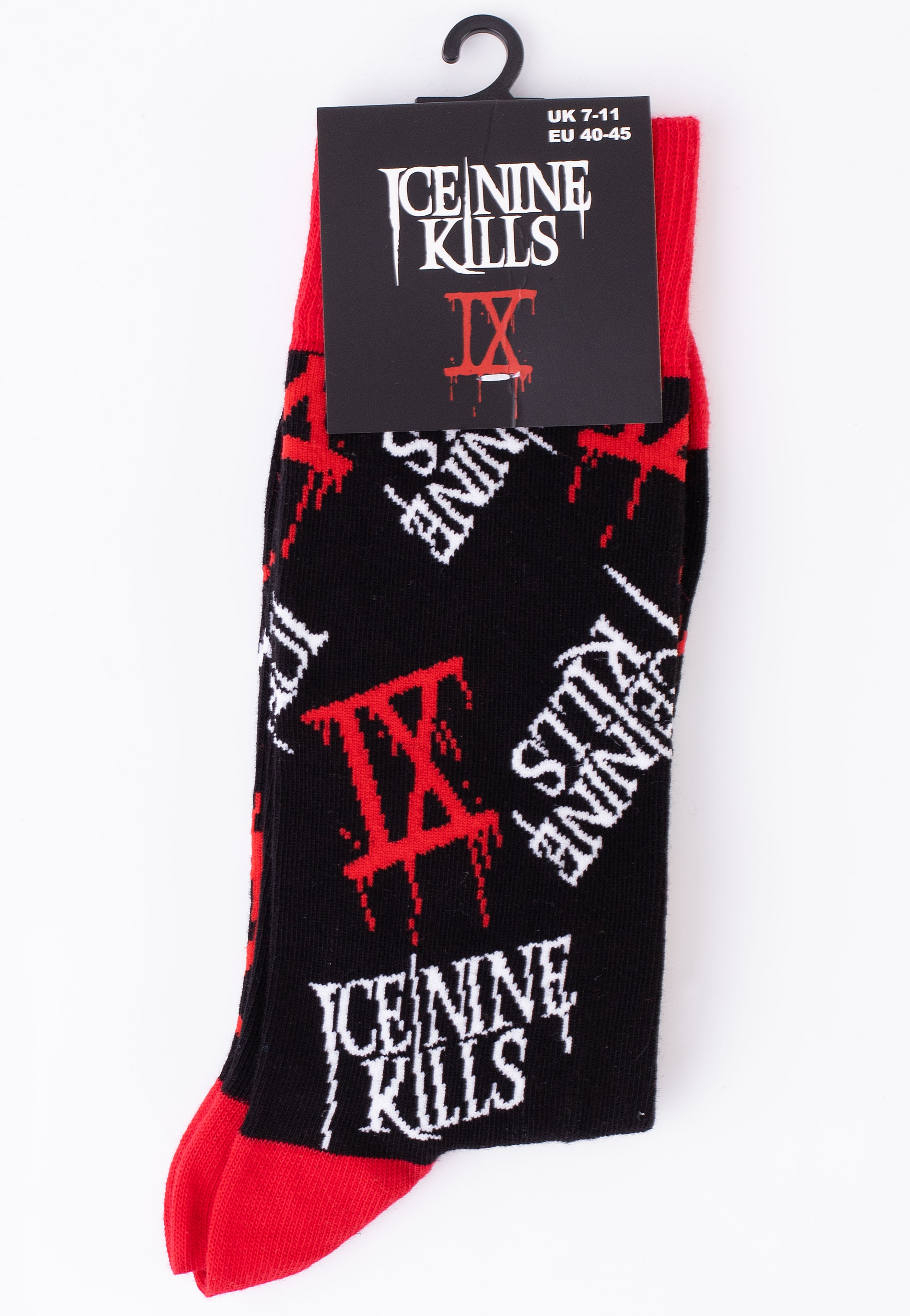 Ice Nine Kills Logos calzini neri cotone 40-45