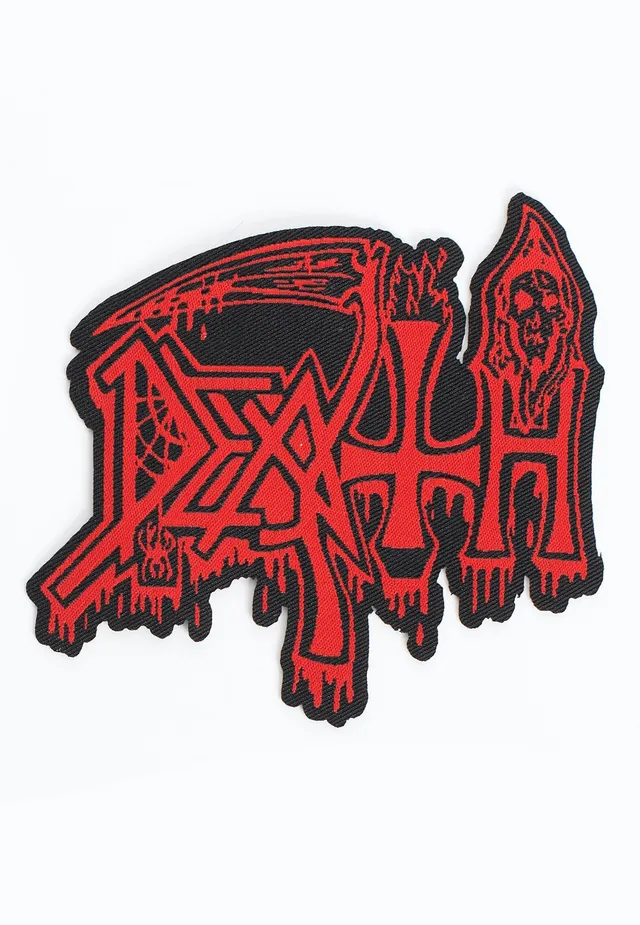 Death Logo Cut Out Toppa patch nera death metal