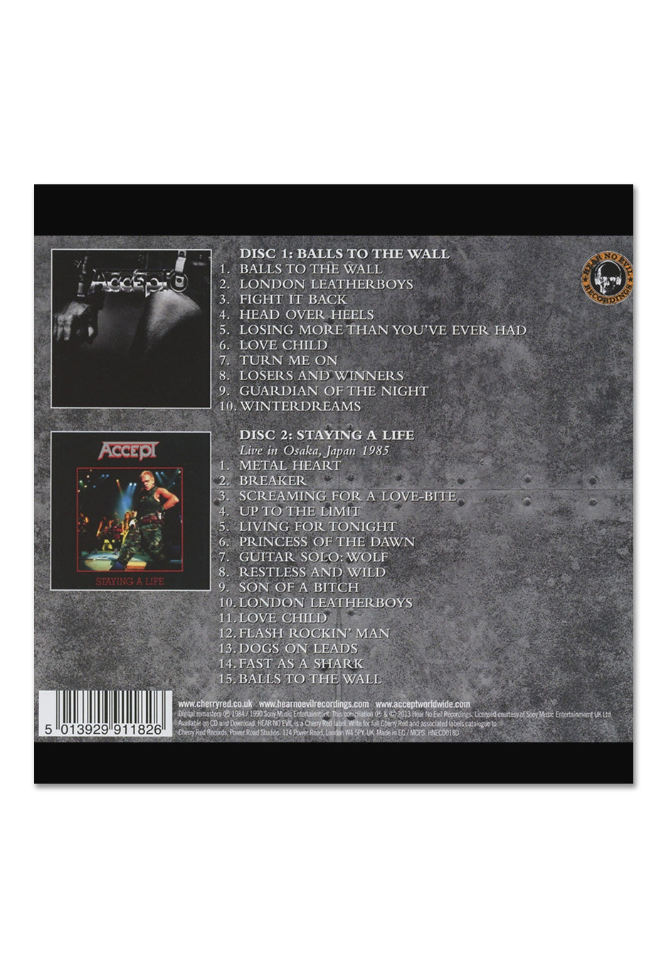 Accept Balls To The Wall CD doppio expanded 2 CD