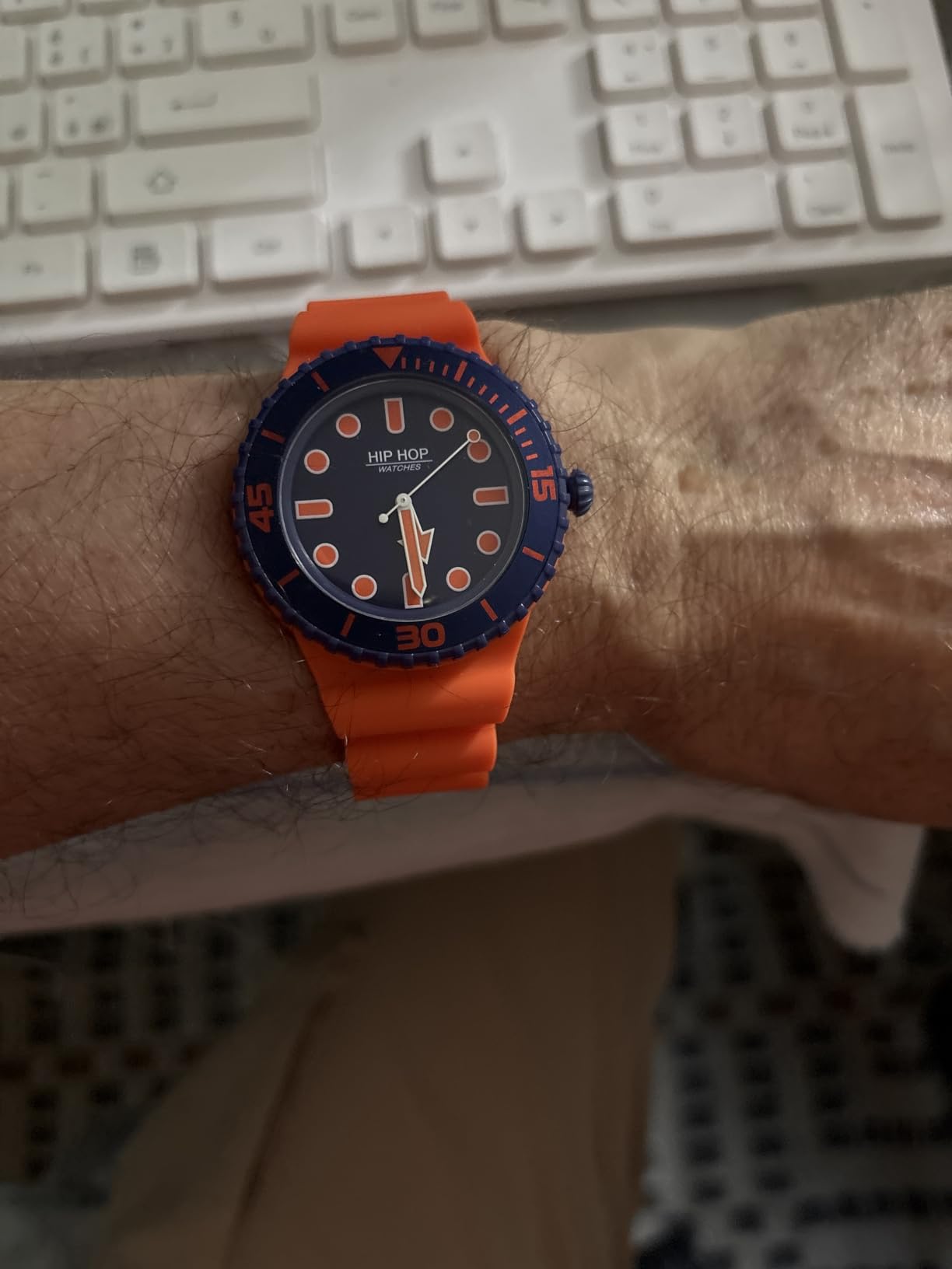 Hip Hop Master Orologio Uomo Giallo 41 mm Silicone