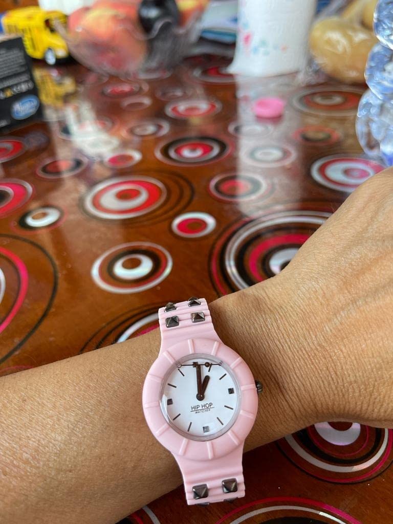 Hip Hop Hero 32 Punk Lady orologio rosa borchie 32 mm
