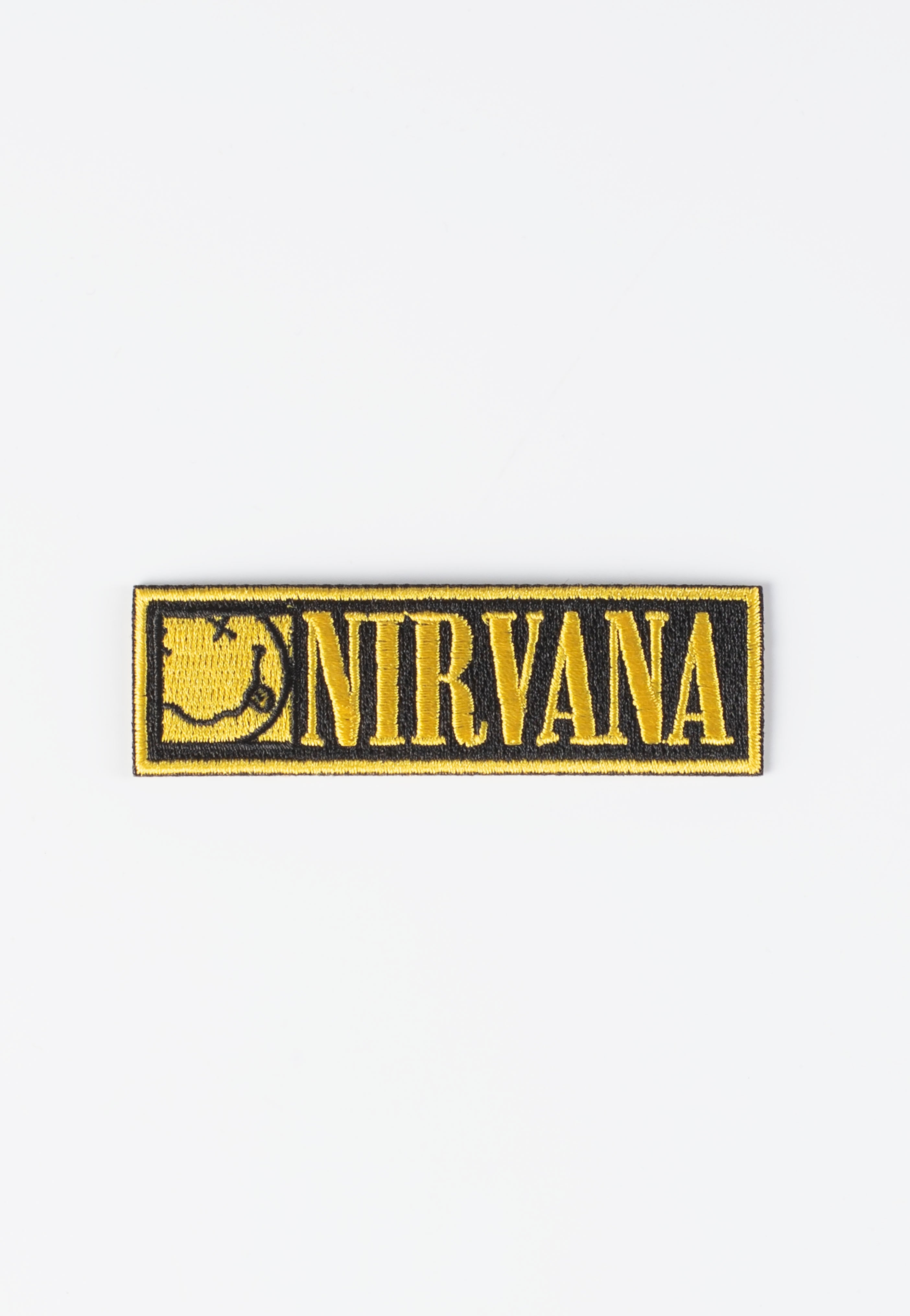 Nirvana Logo Happy Face Patch Toppa Nera Grunge