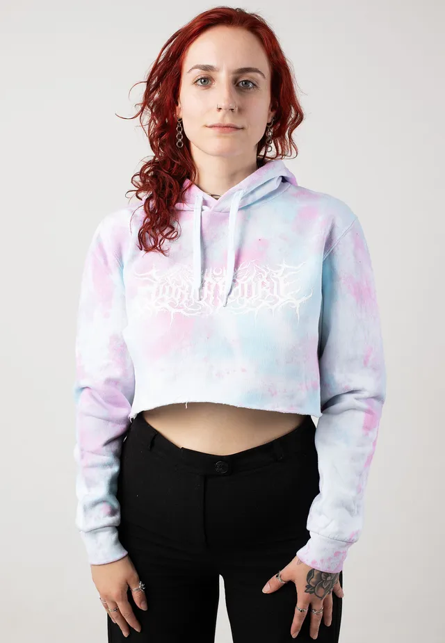 Lorna Shore Logo Tie Dy Crop hoodie donna