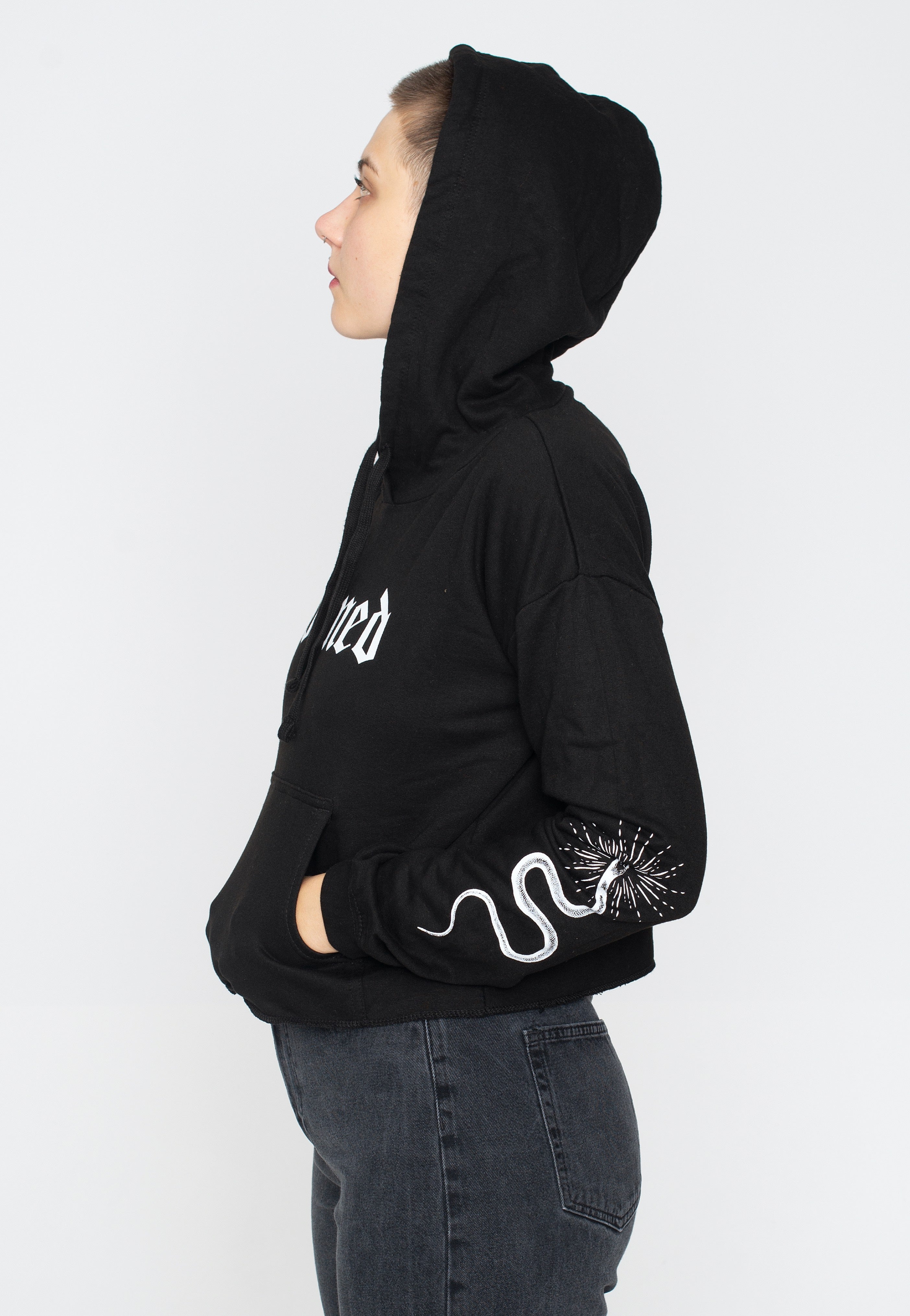 Dark Moon Doomed felpa hoodie nera taglia M gothic