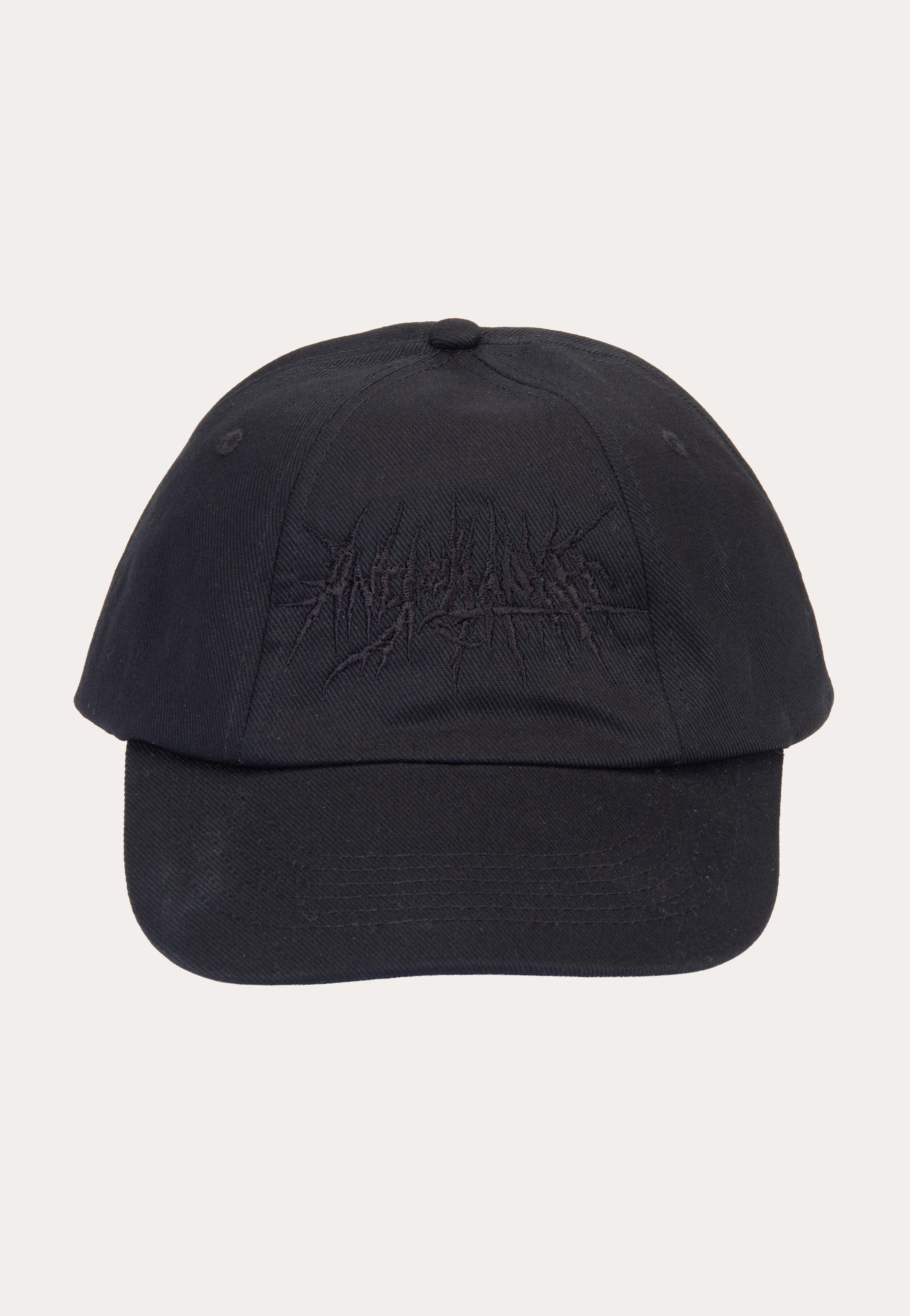 Angelmaker Logo Dad Cap cappello nero cotone strapback