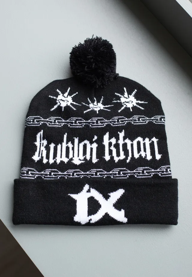 Kublai Khan Logo Winter Knit beanie nero onesize