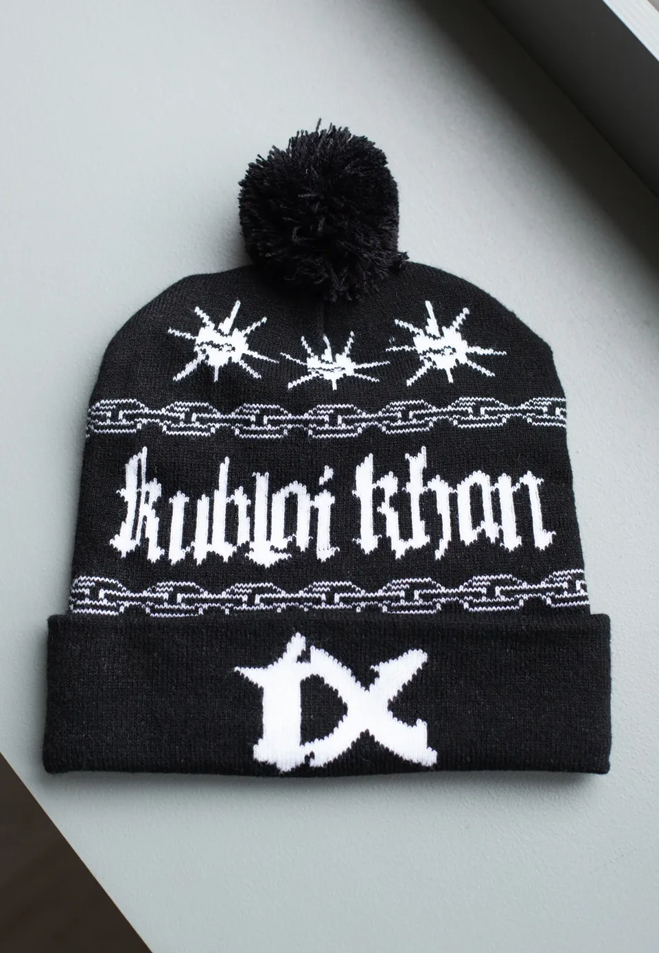 Kublai Khan Logo Winter Knit beanie nero onesize