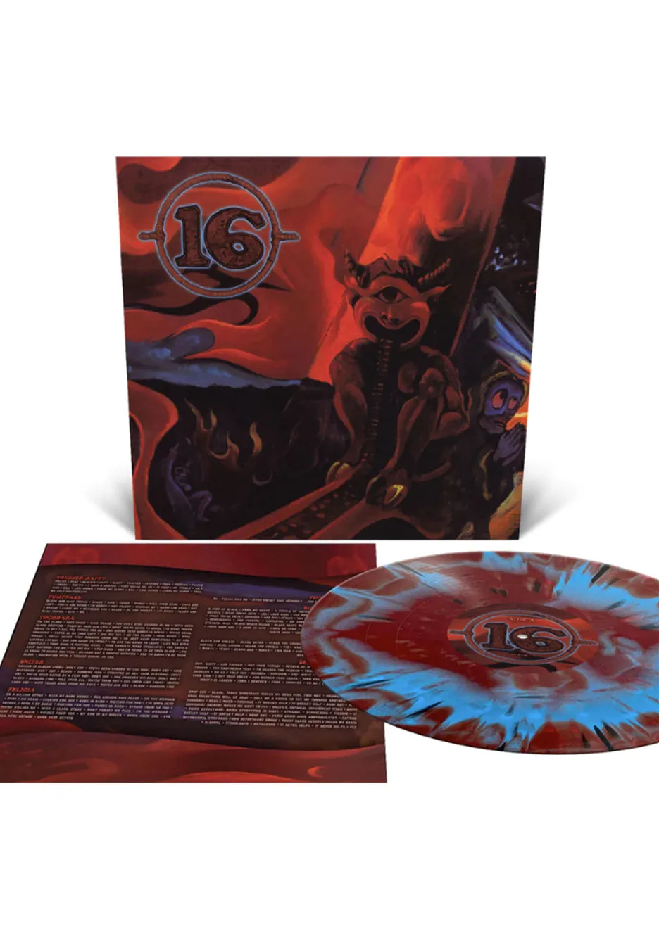 16 Drop Out Vinile LP splatter cyan blood red edizione limitata