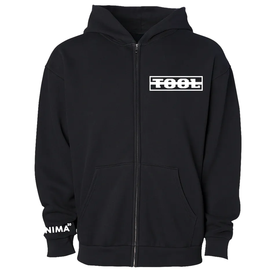 Tool Aenima30 Felpa Zip Oversize Cotone Nero