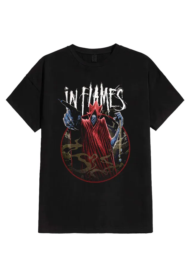 In Flames Time Jester T-Shirt Nera Death Metal