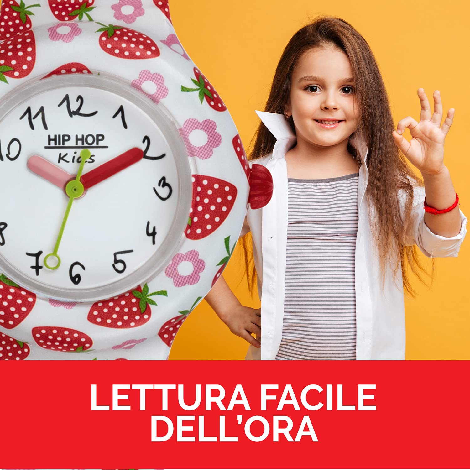 Hip Hop Kids Fun orologio bambina 28 mm silicone stampato